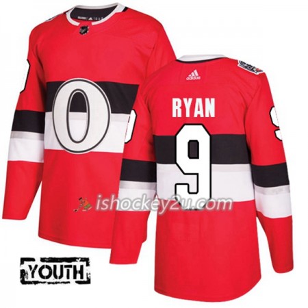Børn NHL Ottawa Senators Trøje Bobby Ryan 9 Adidas 2017-2018 Rød 100 Classic Authentic